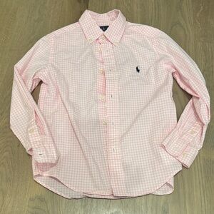 Polo by Ralph Lauren Kids Light Pink Gingham Shirt